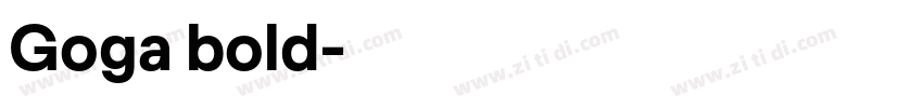 Goga bold字体转换